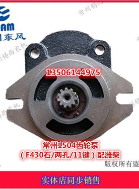 常州东风拖拉d机1504齿轮泵(F430右/两孔/11键)亚日 配潍柴 1504