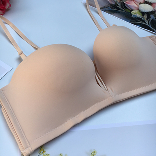 无肩带文胸隐形露肩聚拢美背裹胸式胸贴女无带内衣防滑上托小胸罩