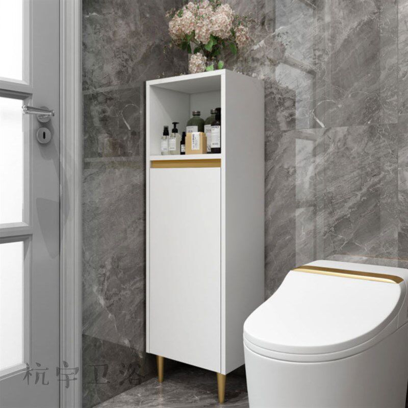浴室角架边柜实木挂墙式卫生间收纳柜落地侧柜储物柜壁挂柜置物架