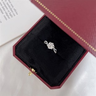 经典六爪方钻圆钻结婚婚礼仪式莫桑钻假钻戒对戒闭口活口可调节