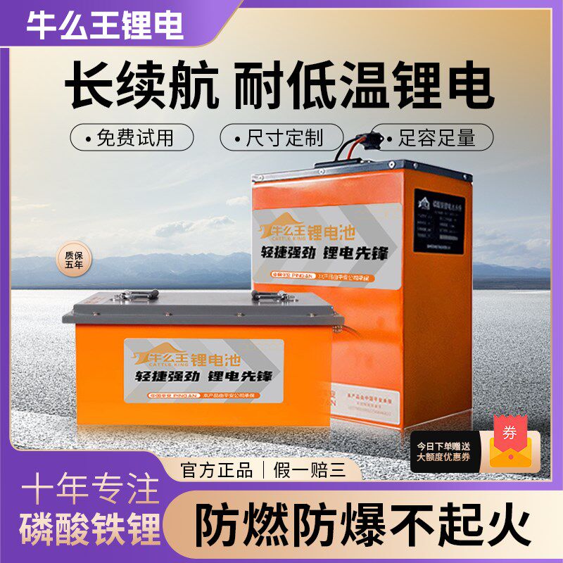 牛么王锂电池60V锂电池大容量72V电动车锂电池两轮三轮车四轮车