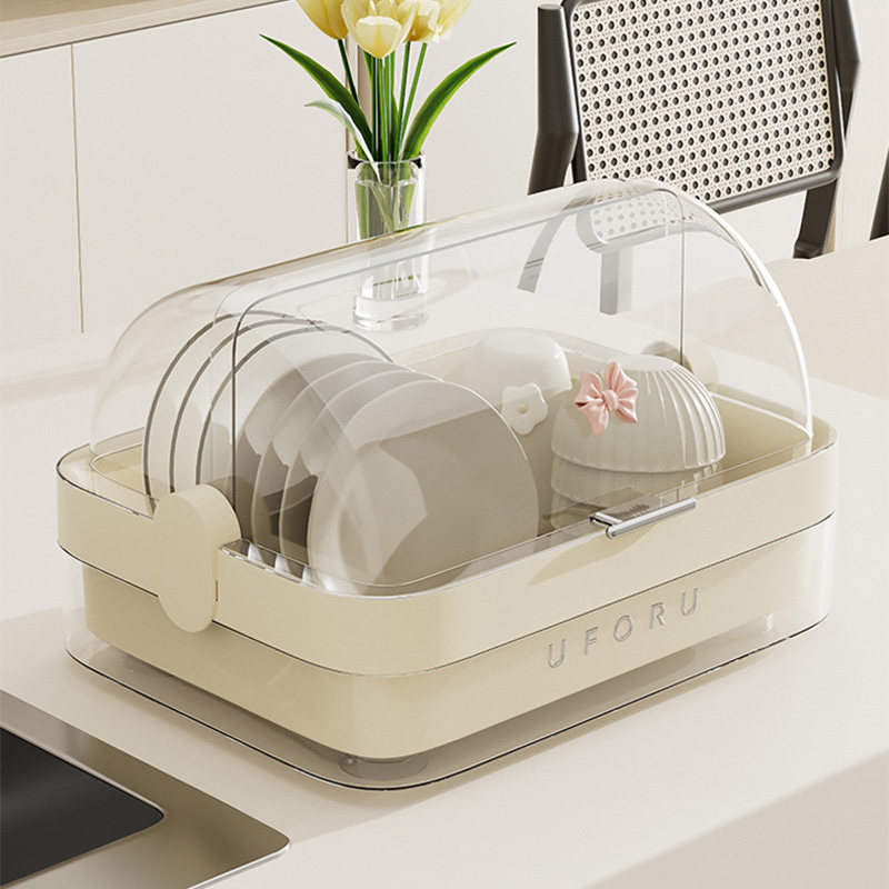 厨房碗碟收纳架带盖餐具沥水放碗盘筷子置物柜家用台面简约收纳盒,厨房/烹饪用具,厨房置物架/置物柜/角架,淘宝优惠券,粉丝福利购,淘宝优惠卷