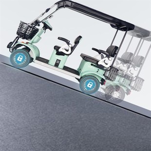 小巴士E60四轮电动车老人代步游玩接送孩子旅游观光车景区四轮车