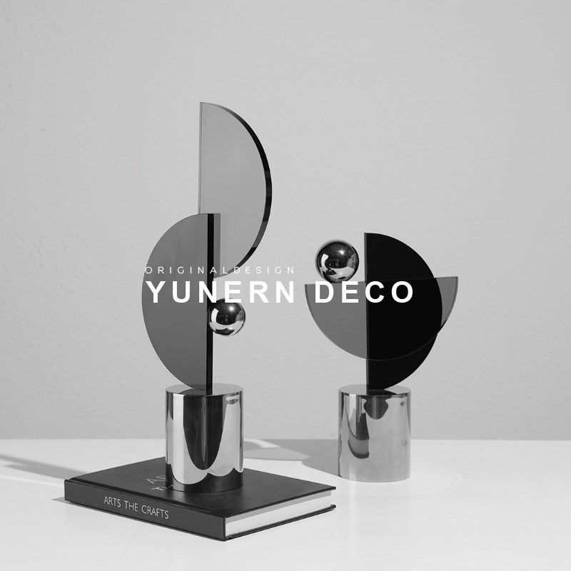 简约现代几何水晶雕塑摆件样板间书房家居玄关博古架装饰品摆设,家居饰品,装饰摆件,淘宝优惠券,粉丝福利购,淘宝优惠卷