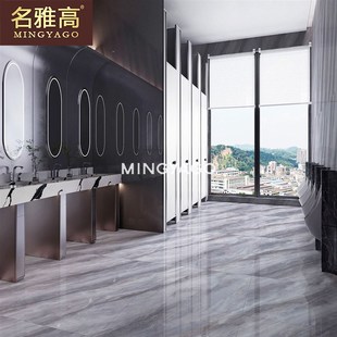 金丝蓝色客厅岩板大板瓷砖大理石地砖900x1800亮光柔光电视背景墙