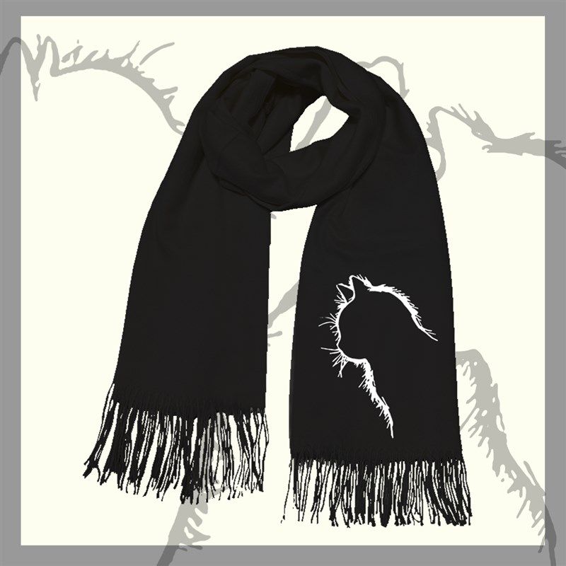 不一样的情侣装影子猫春秋冬季2024新款休闲男女披肩围脖定制围巾