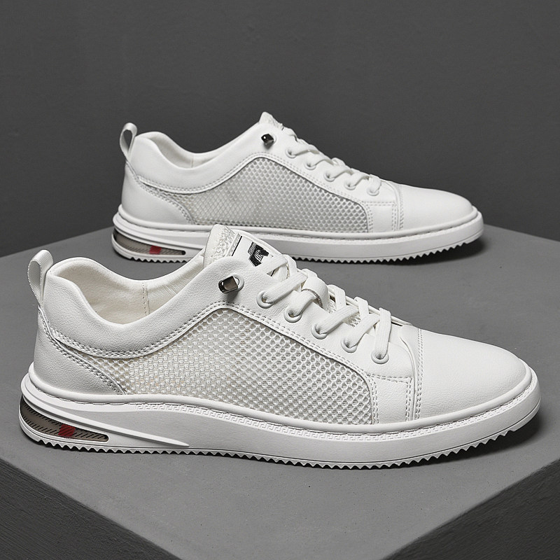 男鞋夏季透气防臭网鞋男士百搭休闲板鞋底薄款网面运动小白板鞋