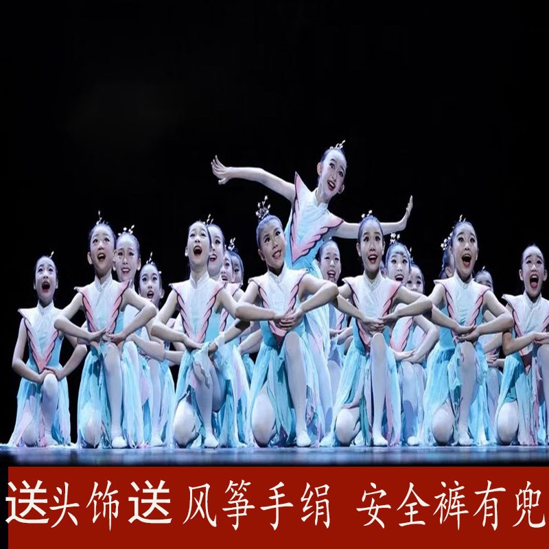 十二届小荷风采风筝里的舞蹈梦服装六一儿童表演服小风筝古典舞蹈