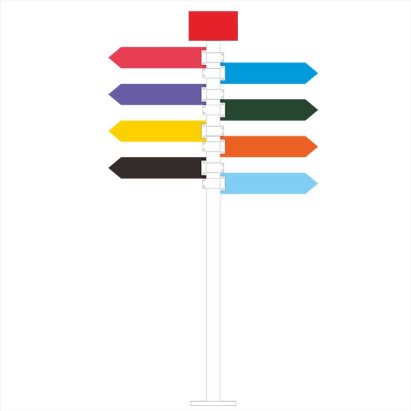 标识牌公园广告小区叶片指示牌景区道路分流导向牌立式户外指路牌