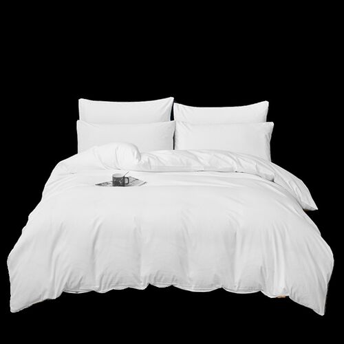 全棉宾馆酒店纯色被罩旅馆纯白色床上用品旅社民宿房被套单件