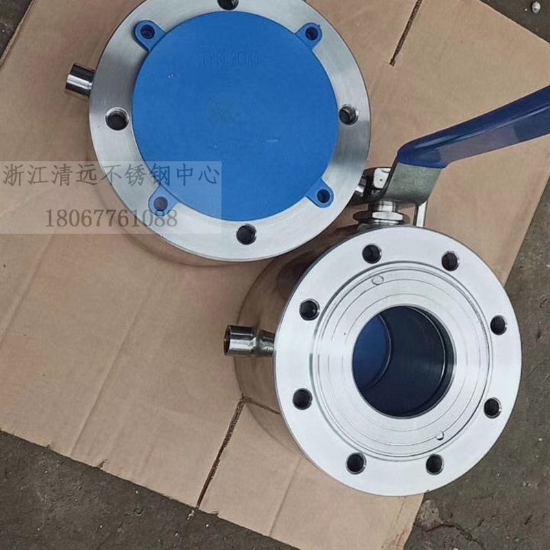 304/316不锈钢BQ71F-16P意大利对夹式超薄型夹套保温球阀PPL密封