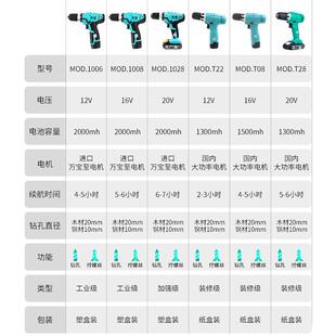 大艺充电电钻16V20RYAV双用速锂手电家工业级起子机电动螺丝刀手