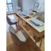 单妆台人双人三甲人双层美甲桌美甲台62125修化桌美甲培训桌椅子