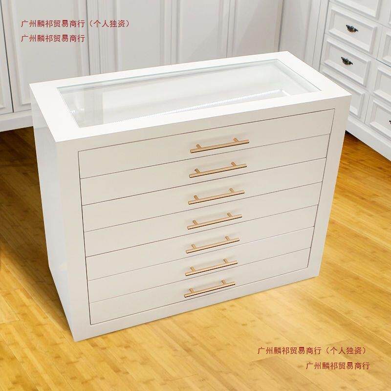 中岛柜斗柜衣帽间收纳柜品双柜台服示装店面柜珠56465489宝展柜烤
