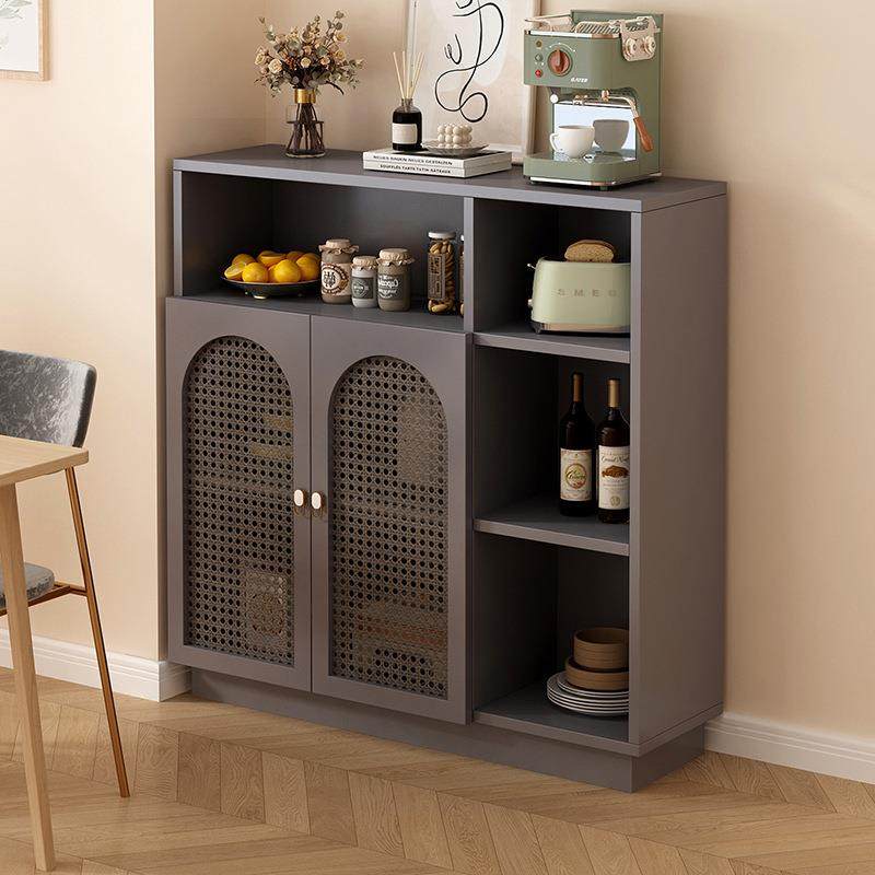 ^餐法式奶油风边柜茶水柜藤编靠11000墙储物客厅置柜物柜防尘J斗