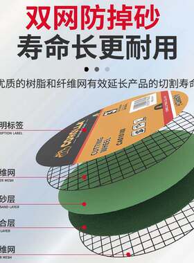 ktGKA寸迷你角磨机切割7片6双网小砂轮不锈钢金属手砂磨片光机3打