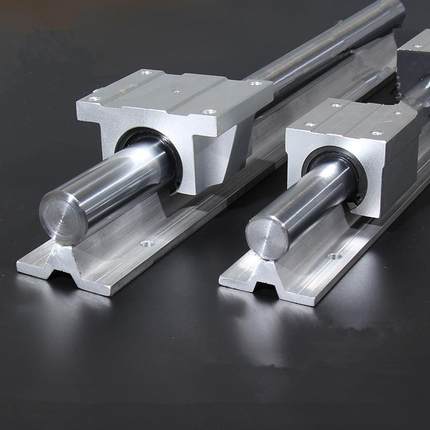 T圆柱直线导轨 铝支撑导滑轨 铝托光轴轨BRCWW16/TBR20/25/03滑台