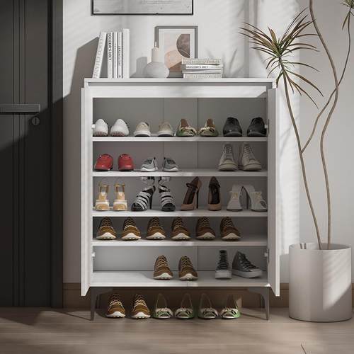 H&鞋家用门口大容量一体墙靠门收纳柜无抽鞋柜实木入户外走廊过柜