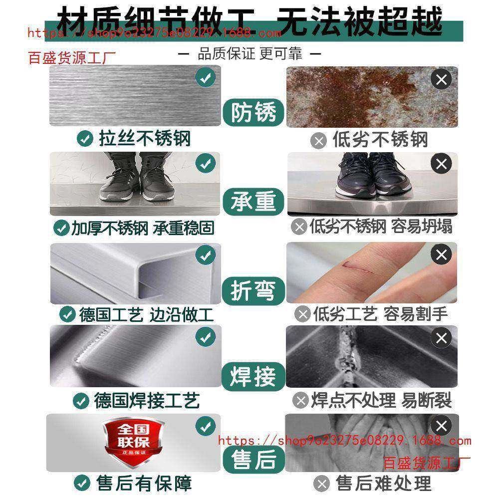 置厨物架UNZ商用餐操作台家用橱柜工房作台推拉门304不锈钢饮店桌