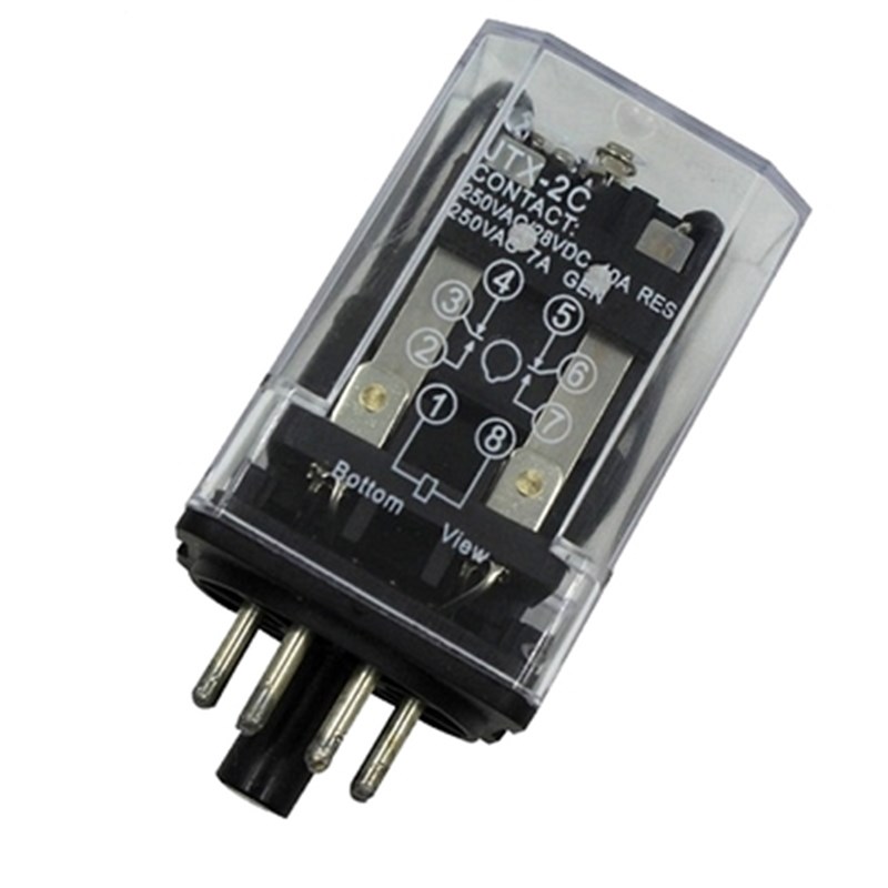 JTX-2C DC12V/24V AC220V 通用型 小型电磁继电器JQX-10F /2Z 8脚