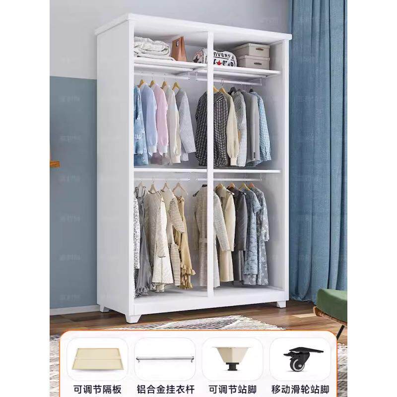 厂家直供应阳台柜用拉门0铁家皮衣柜可大容量储物收纳柜外推贸厂