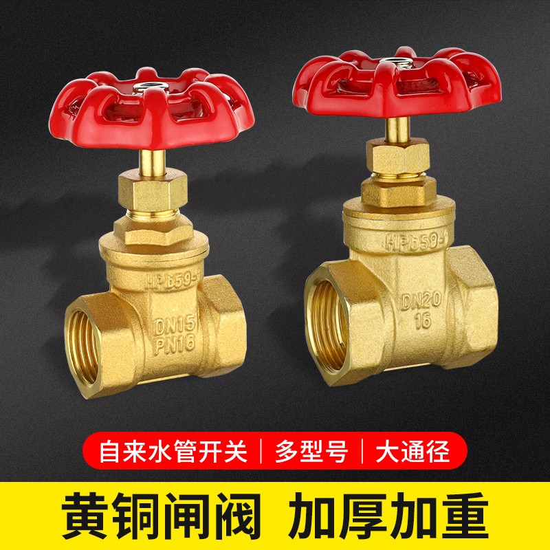 自来水管闸阀开关全铜阀门加厚防爆4分6分1寸1.2寸DN15/20/25/32