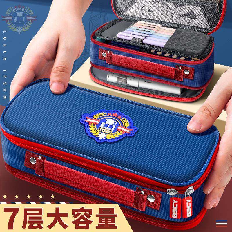 英伦风袋大容量孩小学生文盒女男孩文具袋收纳具笔法式TYT帆布一