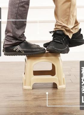 塑料凳子熟胶加厚成人小凳子换家用鞋凳e/AeBx7E卫间生矮小板凳凳