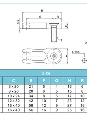 厂家供应 限位夹 行位夹RC123006RC164008 RC205010RC246012
