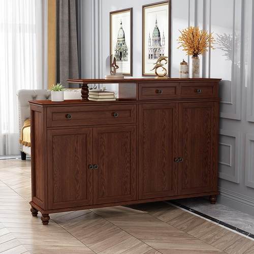 美口式实木隔断柜用客厅双面家门玄关柜鞋柜一M0330间体厅柜储物