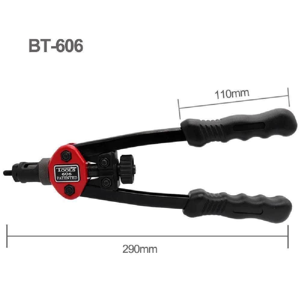 速BT606铆3钉枪手动铆螺豹母盲铆钉套M件100镀锌竖纹螺母M4-M5M6M