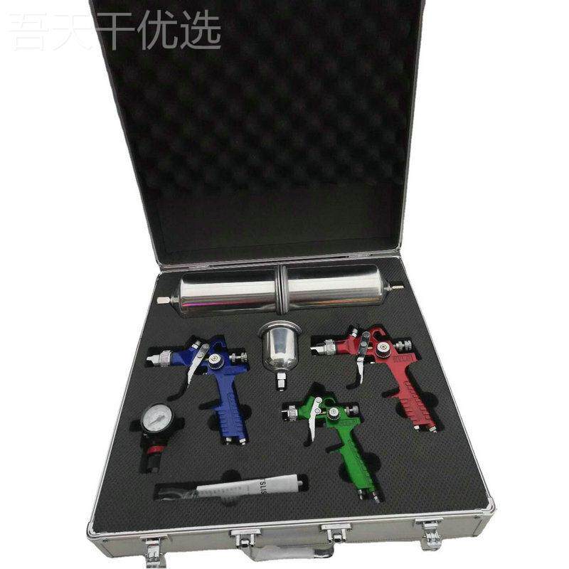 荣乾厂家供827应新款H2+H827000漆枪铝箱套装工具箱2支喷套装喷枪