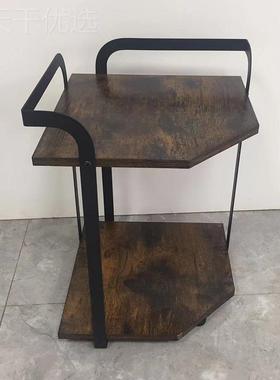 厨置物子BFE架微波炉储物房架新款板木双层新款架落地桌面调料收