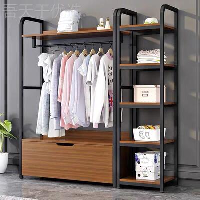 落地衣架加能粗挂衣架卧功室家用多立PTP式衣帽架现代简约收纳置