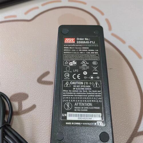 原装明纬电源适配器GS60A48-P1J变压器开关48V1.25A屏显电源