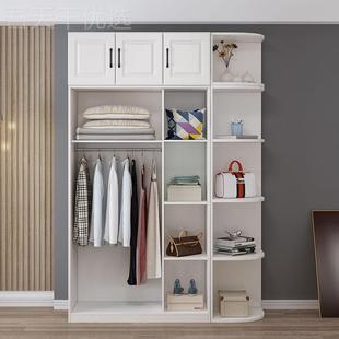 衣柜家用用卧室立柜家高家门庭装欧式实木简易四衣柜开FXS门式加