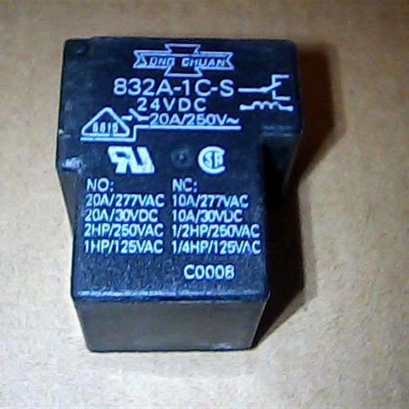 832A-1C-S   24VDC   双触   松川继电器  拆机正品