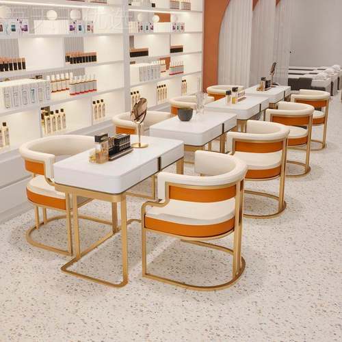 奢餐椅家用妆酒店KNM麻洽谈轻茶椅将沙发椅梳台化妆美甲店顾客椅