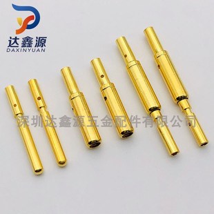 現貨供應銅針插針航空插連接器2.5冠簧壓線端子公母銅針插針pin針