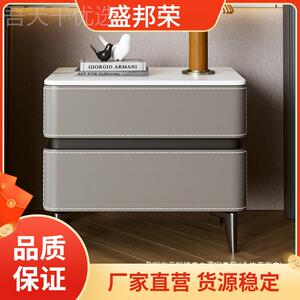 实厂家酒新款储物柜店客房岩厂家床头柜轻板奢家用主YXQ卧木感马