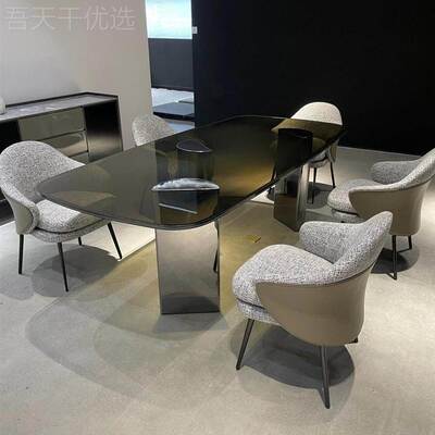 客椅厅餐安椅意极简高档椅别墅客厅设TBS计师书椅吉椅洽式谈轻奢