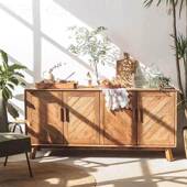 复民古实DKR木餐边柜原墙木客宿厅靠玄关柜边柜松木茶水柜储物柜