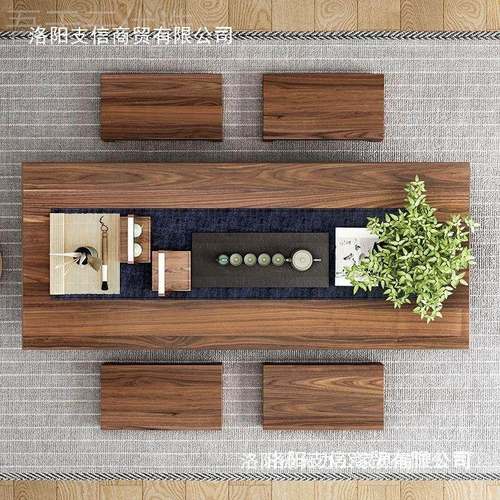 茶桌禅意矮QJW桌简易长条简约榻日榻米纯阳台木实长条桌多功能茶