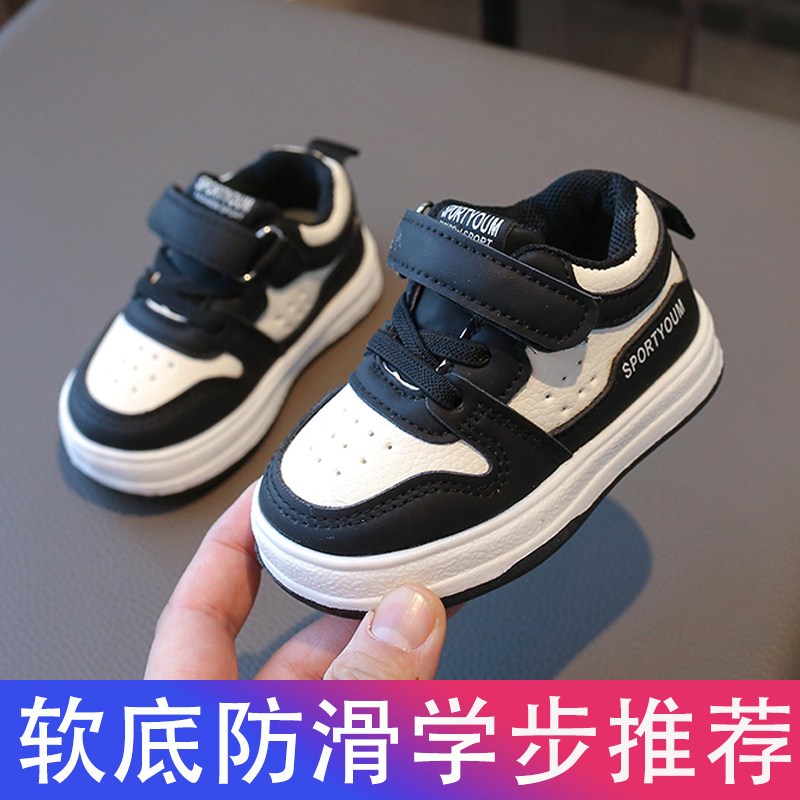 男宝宝鞋子春秋季新款软底透u气学步鞋十个月1-3岁女宝宝防滑单鞋