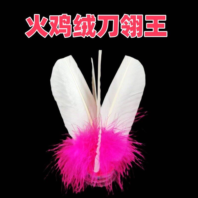 丹东金翎黑胶刀翎毽子成人公园围踢大白毽健身练习绕花动作有弹力