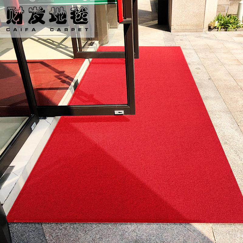 B料3A塑料pvc喷丝地垫加w厚进门垫酒店迎宾 防滑防水红地毯可剪裁