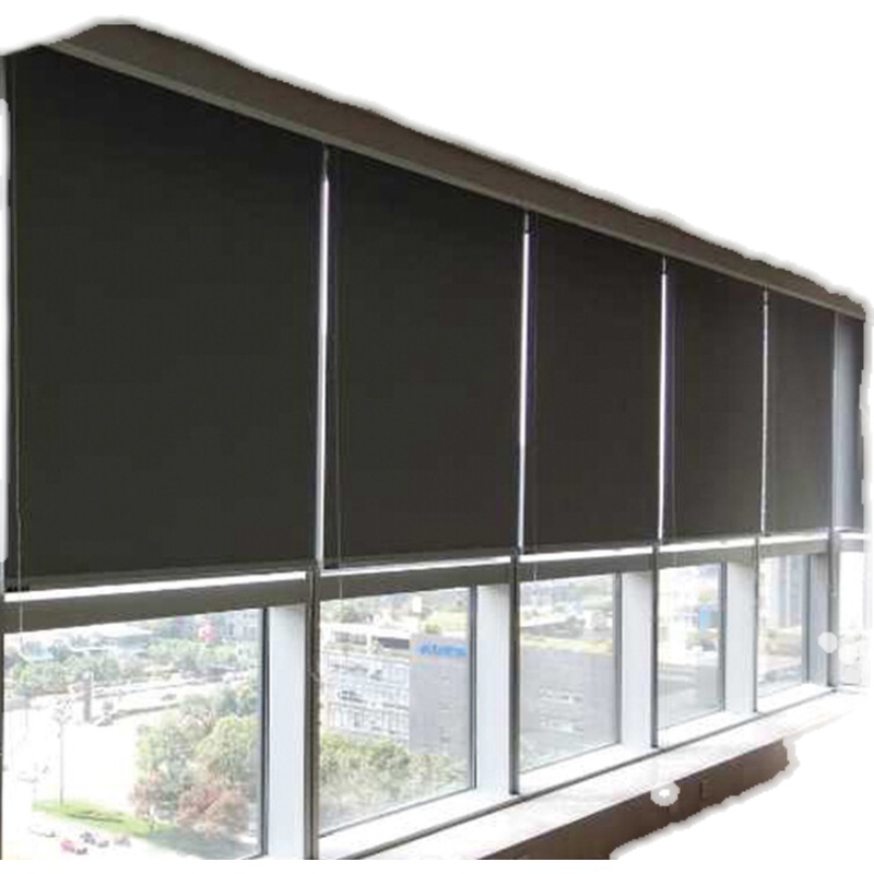 定制拉珠卷帘手拉窗帘全遮光防水卧室阳台办公室升降遮阳布帘升降