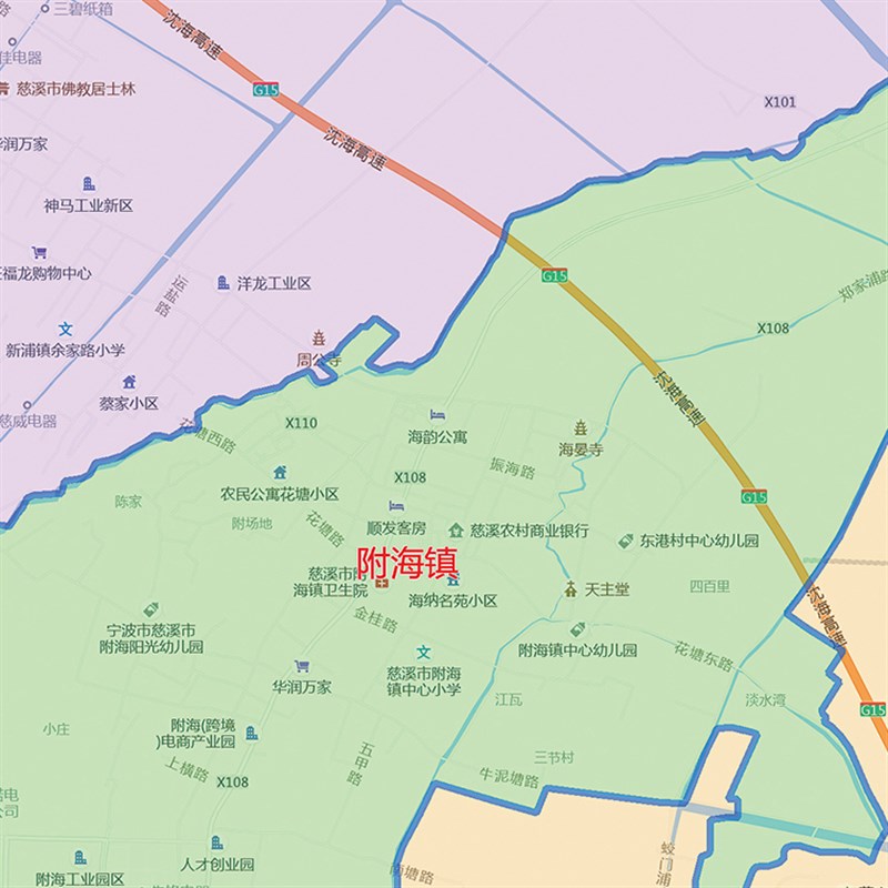 2021新款慈溪市地图贴图办公室挂图高清防水墙壁贴超大装饰画定制