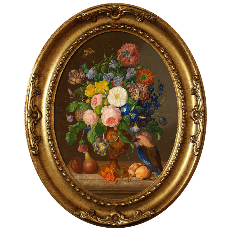 椭圆形油画框欧式金色角框镜框装裱画框尺寸圆形照片相框