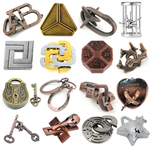 uzzle解谜合金益智鲁班锁孔明锁全高智商烧脑解密十级难度